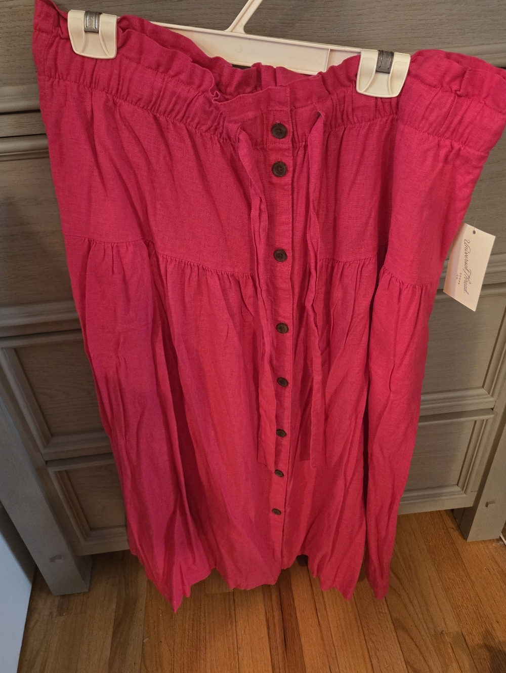 Universal Thread Fuchsia Button-Front Maxi Skirt